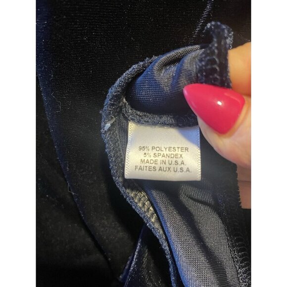 NWT Misa Los Angeles Velvet Midnight Blue Velvet Puff Sleeve Bodysuit Size XS - Picture 10 of 12